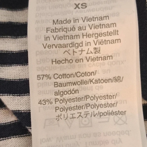 J. Crew Navy & White Stripe Tank Top Size XS - Picture 5 of 6